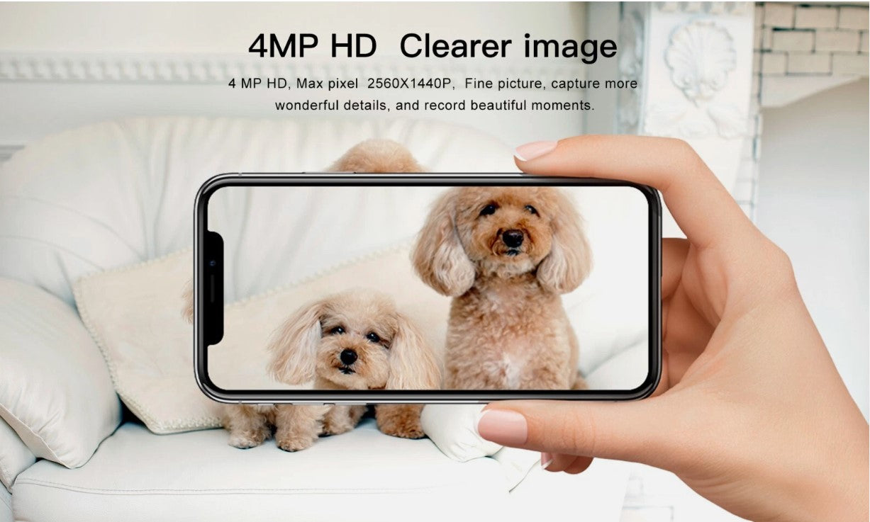 VSTARCAM Kamera Innen, Sicherheitskamera, 4MP HD WiFi Babyphone,360° PTZ Haustier  mit Nachtsicht,2-Wege Audio