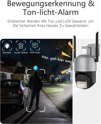 VSTARCAM 3K 5G Überwachungskamera Aussen, 100ft Nachtsicht WLAN