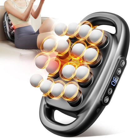 VTT Massagepistole, 16 Massageköpfe, LED-Display, 3 Modi, 30 Geschwindigkeitsstufen, Elektrisches Massagegerät für Muskelentspannung
