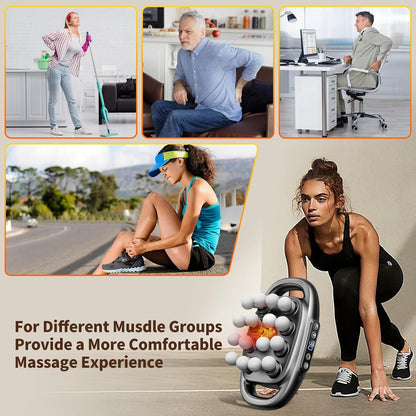 VTT Massagepistole, 16 Massageköpfe, LED-Display, 3 Modi, 30 Geschwindigkeitsstufen, Elektrisches Massagegerät für Muskelentspannung