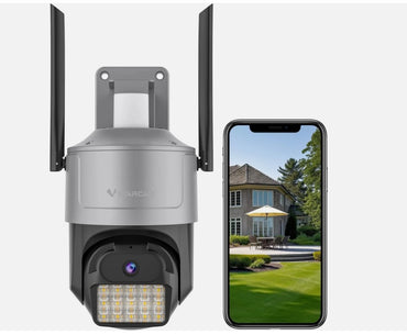 VSTARCAM Außenkamera 4MP Sicherheitskamera,WiFi Kamera,PTZ Sicherheitskamera,Zwei-Wege-Audio Nachtsicht,Sirene und Scheinwerferalarm,