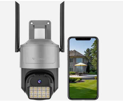 VSTARCAM Außenkamera 4MP Sicherheitskamera,WiFi Kamera,PTZ Sicherheitskamera,Zwei-Wege-Audio Nachtsicht,Sirene und Scheinwerferalarm,