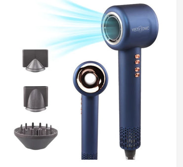 VistaSonic Super-Haartrockner mit Diffusor, 2200 W, Haartrockner für Locken, Ionen-Haartrockner, Tiefblau