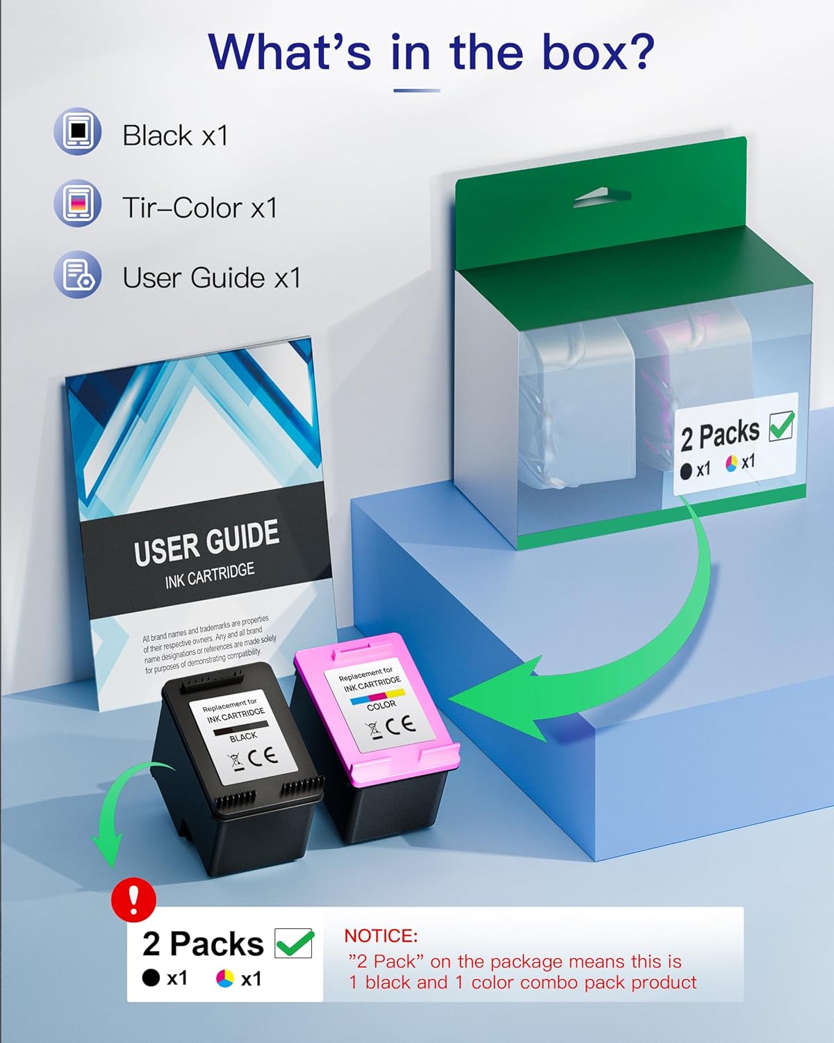 VVQV Druckerpatronen PG-540 Schwarz CL-541 Color 540XL 541XL Multipack Ersatz für Canon