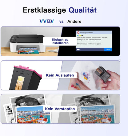 VVQV Druckerpatronen PG-540 Schwarz CL-541 Color 540XL 541XL Multipack Ersatz für Canon