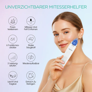 VOYOR Mitesserentferner Porenreiniger Vakuumsauger Nase Akne Pickelsauger
