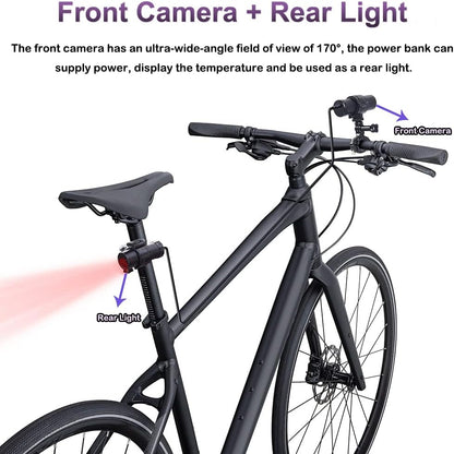 VSYSTO 2K Ultra High Resolution Fahrradkamera Nachtsicht Temperature Display Action Cam