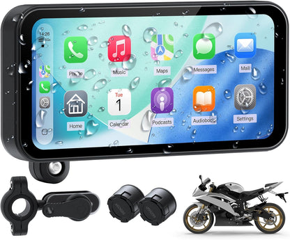 6,25" Motorrad CarPlay Display mit TPMS & Android Auto,OTA | IP67 wasserdicht