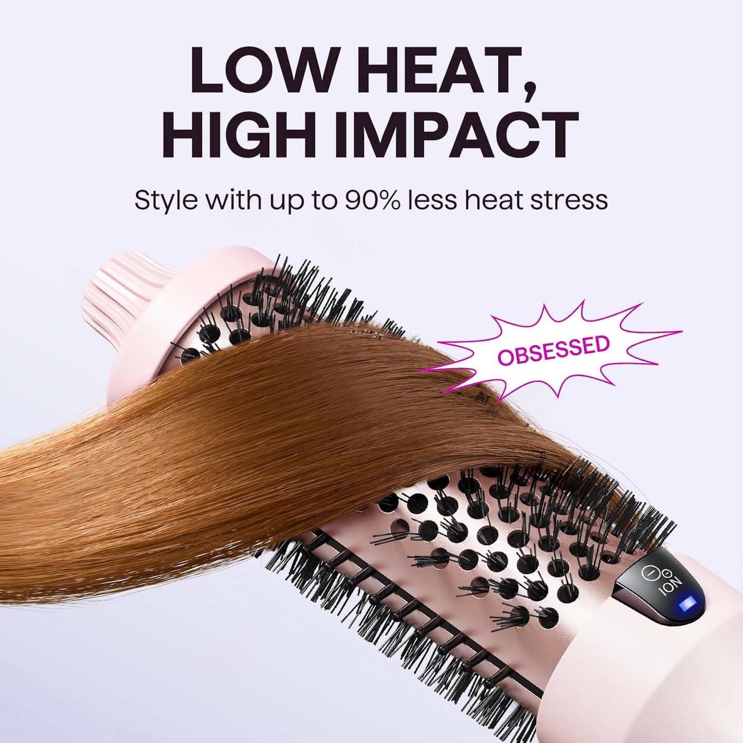 Wavytalk Thermobürste, Blowout Boost Thermal Lockenbürste Ionische 38mm 5 Temp