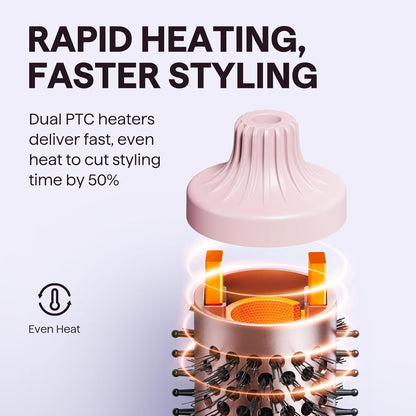 Wavytalk Thermobürste, Blowout Boost Thermal Lockenbürste Ionische 38mm 5 Temp