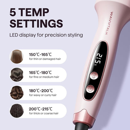 Wavytalk Thermobürste, Blowout Boost Thermal Lockenbürste Ionische 38mm 5 Temp