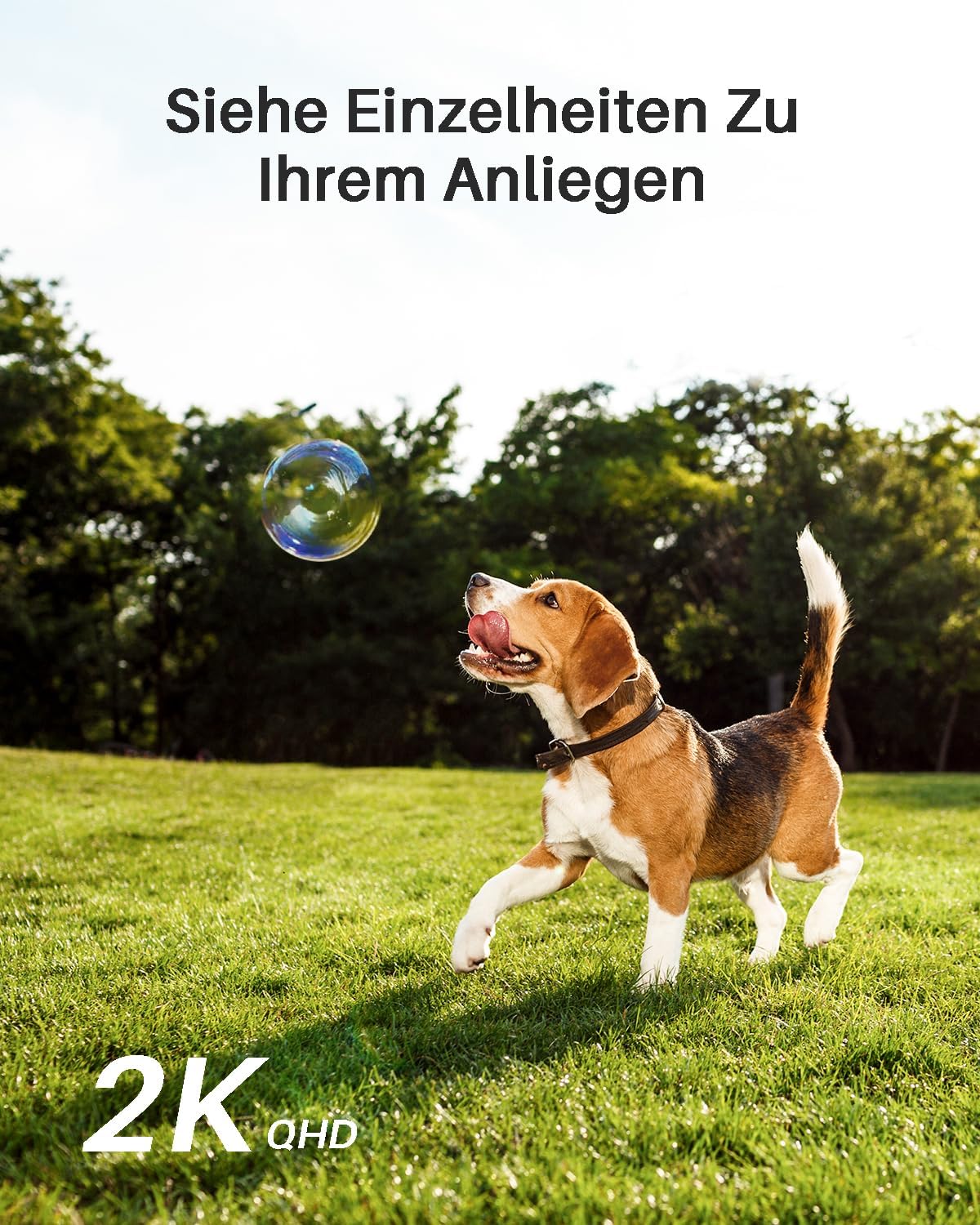 WUUK Überwachungskamera Aussen Akku 2K,32 GB Lokalem Speicher, Nachtsicht, 2.4/5GHz
