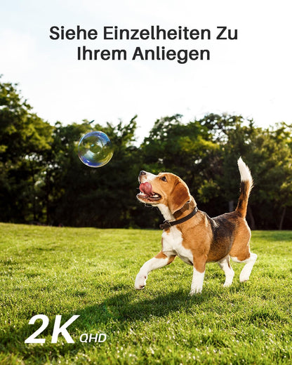 WUUK Überwachungskamera Aussen Akku 2K,32 GB Lokalem Speicher, Nachtsicht, 2.4/5GHz