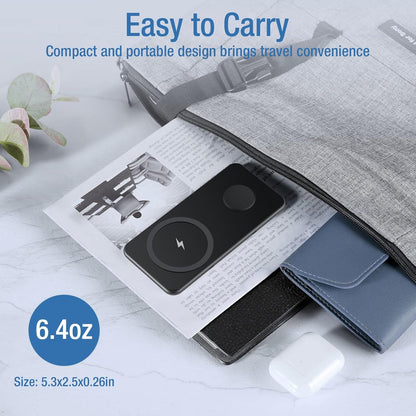 WavePad T4 2-in-1 kabelloses Ladegerät, 15 W Dual Wireless Charging Pad