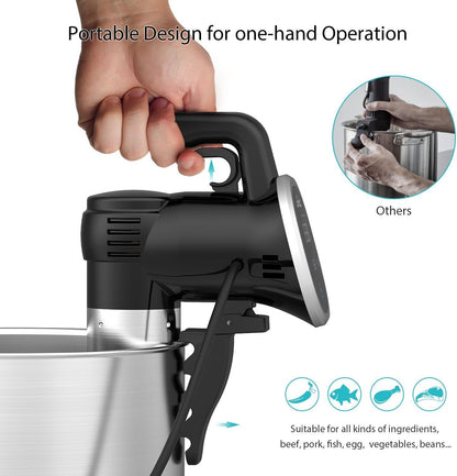 Wancle Sous Vide Präzisionskochtopf Immersion Zirkulator 850W  (Schwarz)