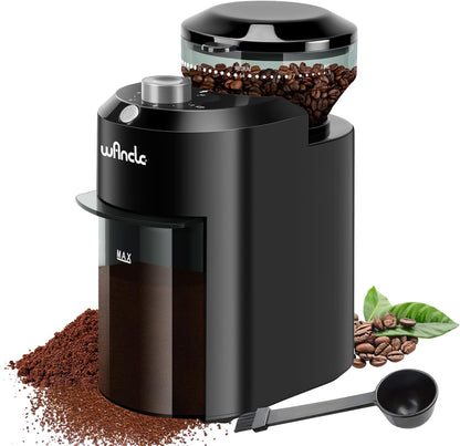 Wancle Elektrische Kaffeemühle für Kaffeebohnen mit 28 Präzisen Mahlstufen