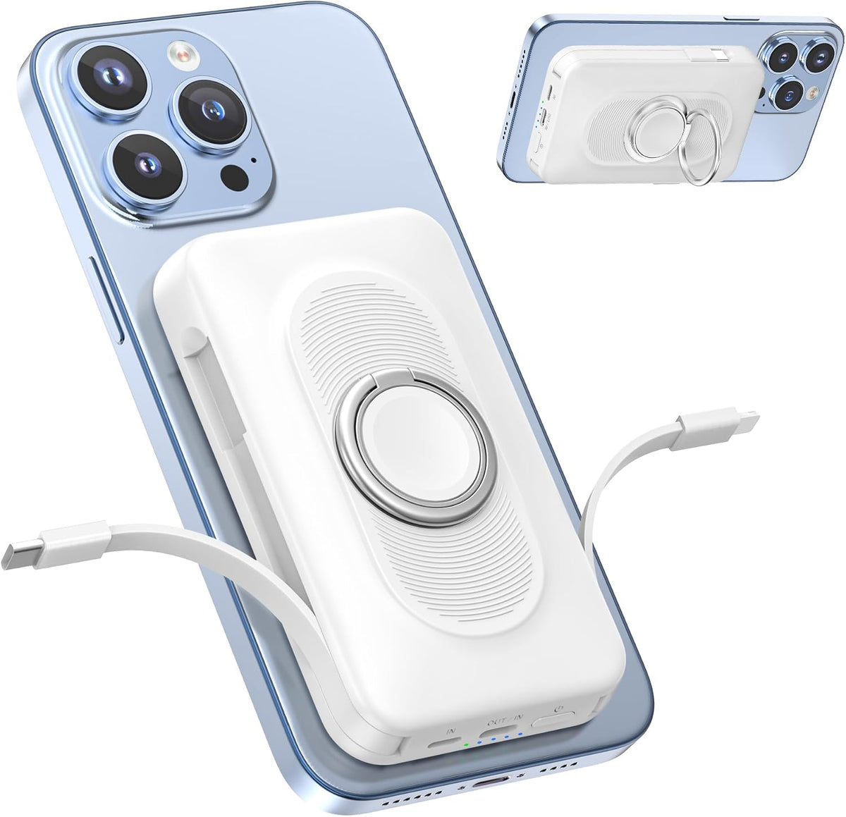 Wastde iPhone-Powerbank 20.000 mAh für MagSafe, 22,5 W magnetische Schnellladefunktion