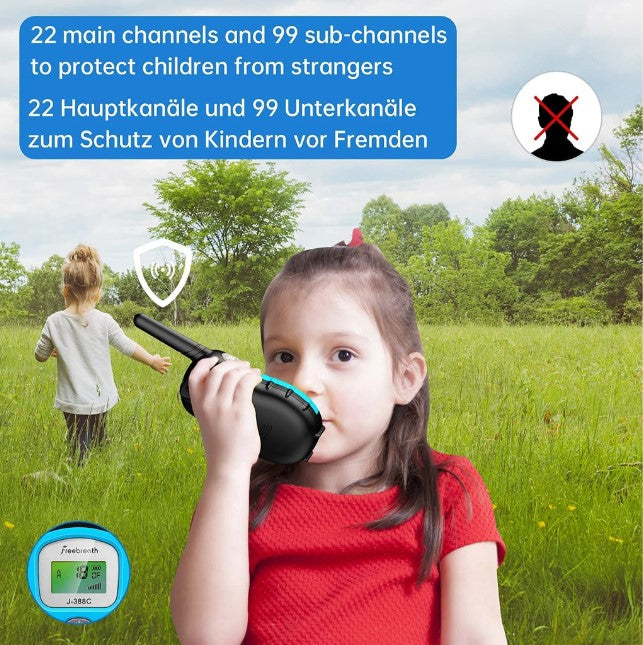 Walkie-Talkies mit LCD-Taschenlampe + Hintergrundbeleuchtung, 3 Meilen Reichweite für Outdoor, Camping, Wandern