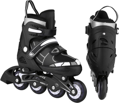 Weskate Xmbt-1003 Kinder Rollschuhe Inline-Skates für Herren M(35-38) schwarz