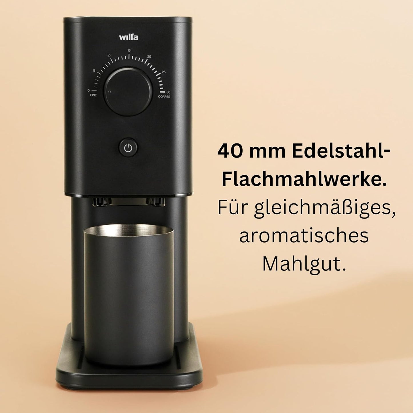 Wilfa Zense Alux Kaffeemühle elektrisch  30 Mahlgrade für Espresso, Filterkaffee