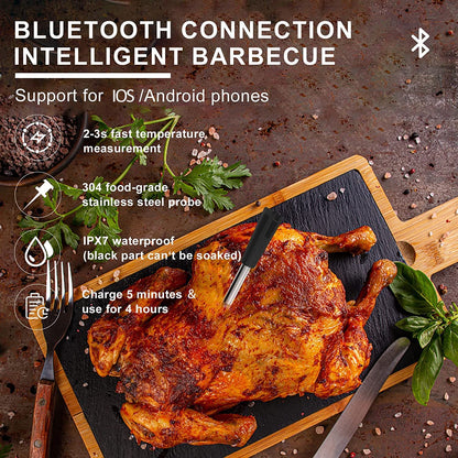 Winnes Fleischthermometer Wireless bratenthermometer  Meat Thermometer iOS /Android App