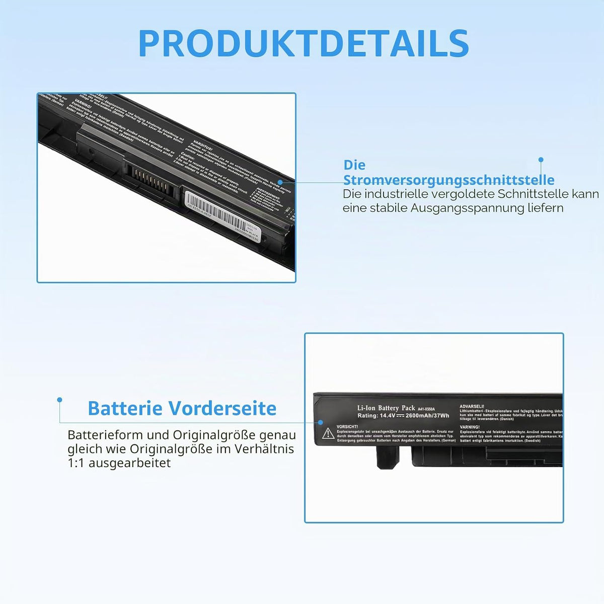 Wikinu A41-X550A Laptop Akku Ersatz für ASUS A41-X550 X550 X550C X550CA...
