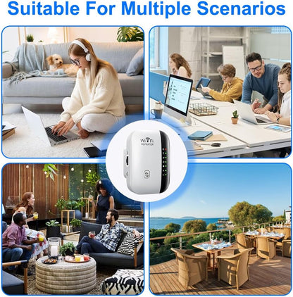 WLAN Verstärker mit Steckdose, 300Mbit/s WiFi Repeater, 2.4GHz mit WPS