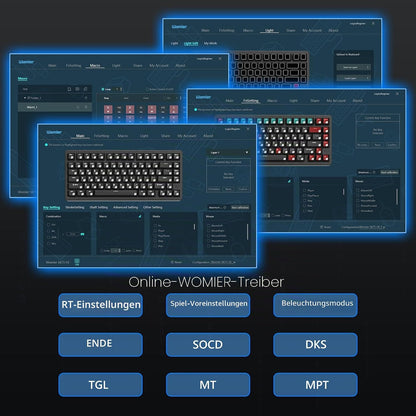 Womier SK75 TMR/HE Hall-Effekt-MechanischeTastatur, 75 %,Magnetschalter mit 8000 Hz Hot Swap