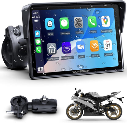 Wonsidary Kabelloses Motorrad CarPlay  Apple CarPlay & Android Auto W522 5 Zoll IP67