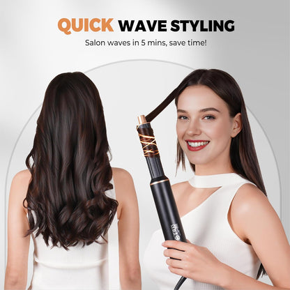 Airstyler 5 in 1 Hairstyler WT638 mit Air Lockenstab Föhn Heißluftbürste Schwarz/Gold