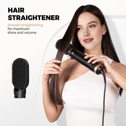 Airstyler 5 in 1 Hairstyler WT638 mit Air Lockenstab Föhn Heißluftbürste Schwarz/Gold