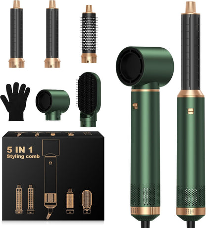 Airstyler 5 in 1 Hairstyler WT638 mit Air Lockenstab Föhn Heißluftbürste Grün