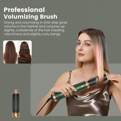 Airstyler 5 in 1 Hairstyler WT638 mit Air Lockenstab Föhn Heißluftbürste Grün