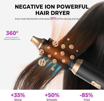Hairstyler 5 in 1 Airstyler WT665 Haarstyler Luft Lockenstab Föhn Thermal Brush Glättbürste Set