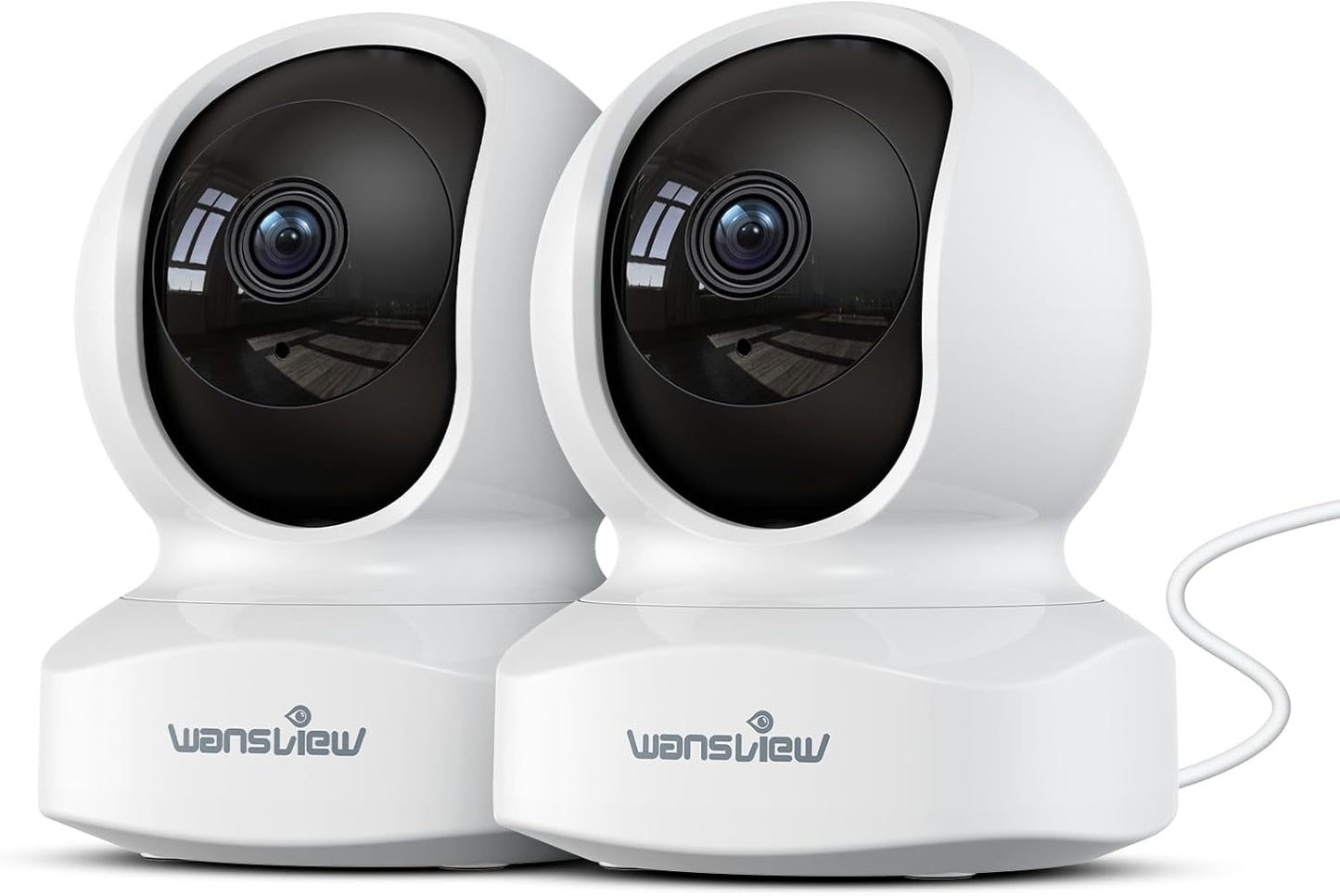 Wansview Q5 2K Überwachungskamera WLAN 2.4Ghz WiFi mit 2-Wege-Audio, Nachtsicht (2 in pack)