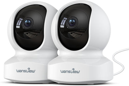 Wansview Q5 2K Überwachungskamera WLAN 2.4Ghz WiFi mit 2-Wege-Audio, Nachtsicht (2 in pack)