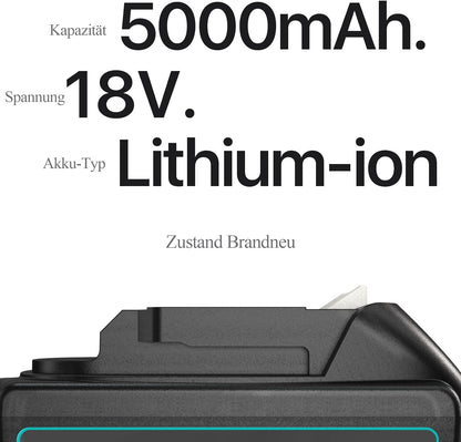 2X Waitley BL1850B 18V 5Ah Ersatzakku für Makita BL1830 BL1840 BL1850 BL1815 194205-3 LXT-400