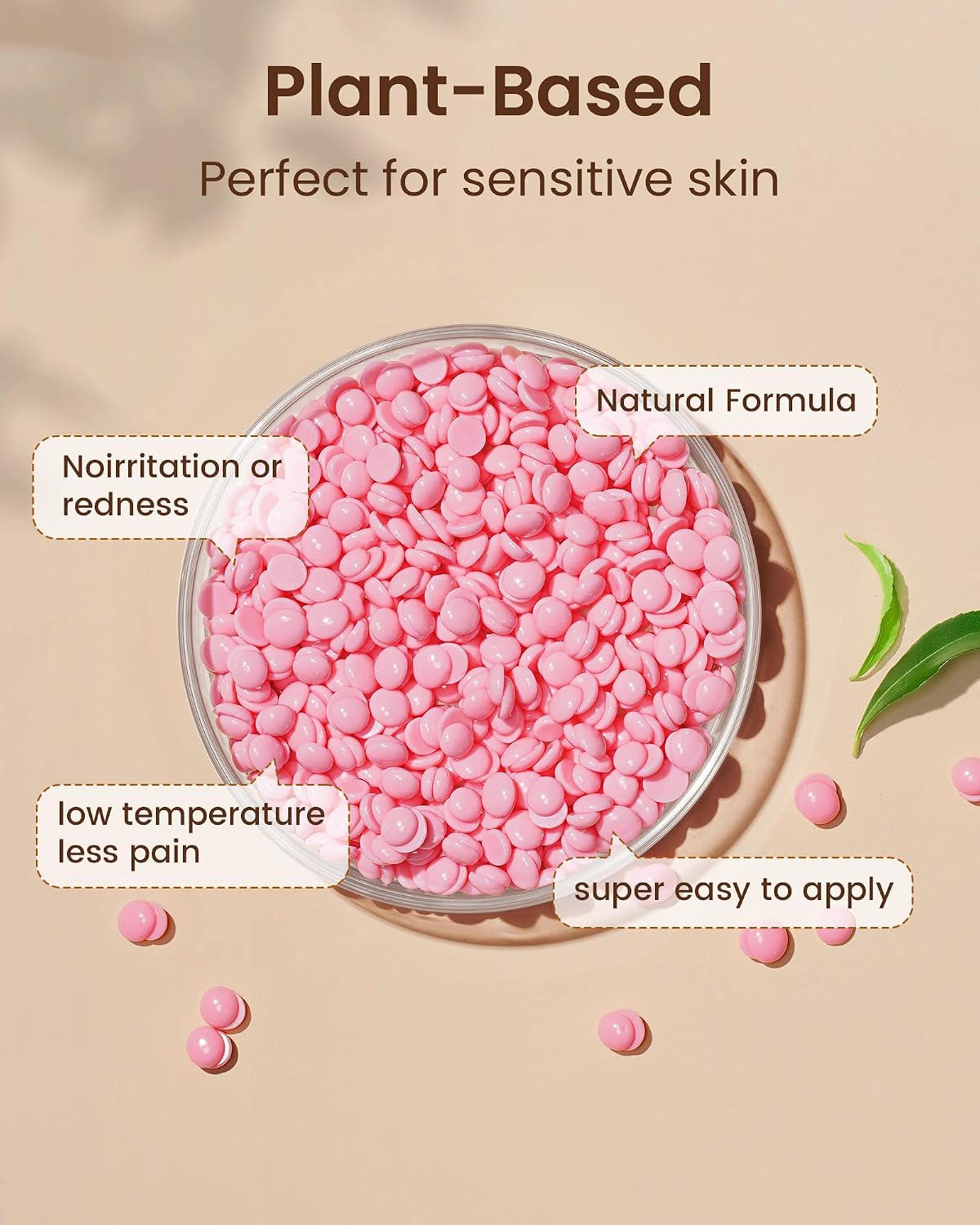Waxing-Set Wachs-Haarentfernung für Gesicht Körper mit Silikon-Schale, 400g Wax