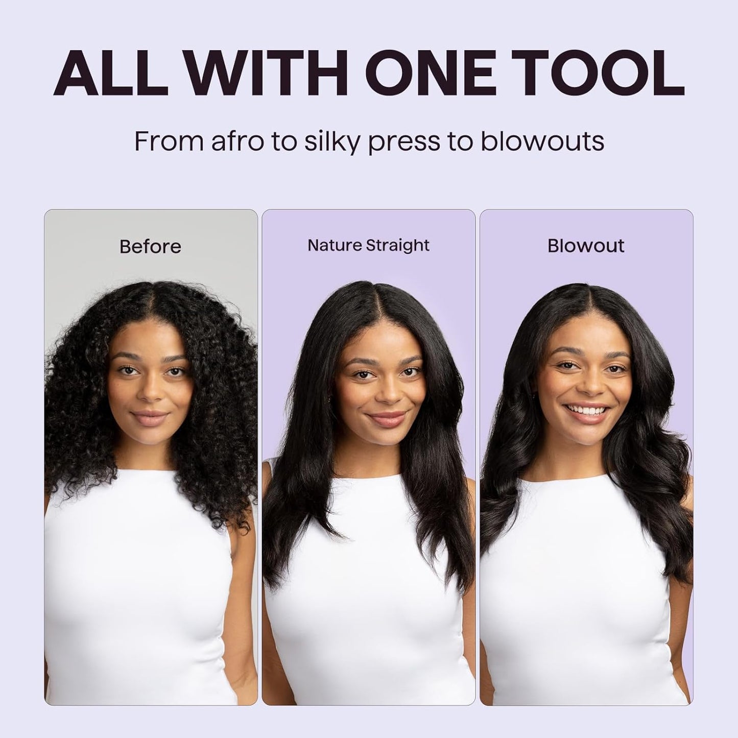 Wavytalk Blowout Boost Thermobürste, 3,8 cm Rundbürste Lockenstab Keramik Ionen 5 Temp.