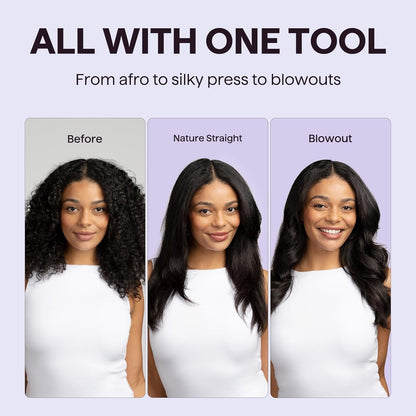 Wavytalk Blowout Boost Thermobürste, 3,8 cm Rundbürste Lockenstab Keramik Ionen 5 Temp.
