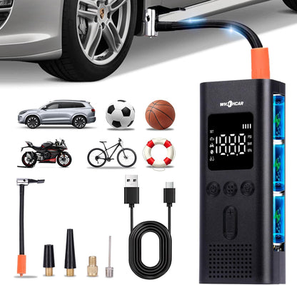 Elektrische Luftpumpe 6000mAh Wiederaufladbarer Autoreifen Pumpe 150PSI
