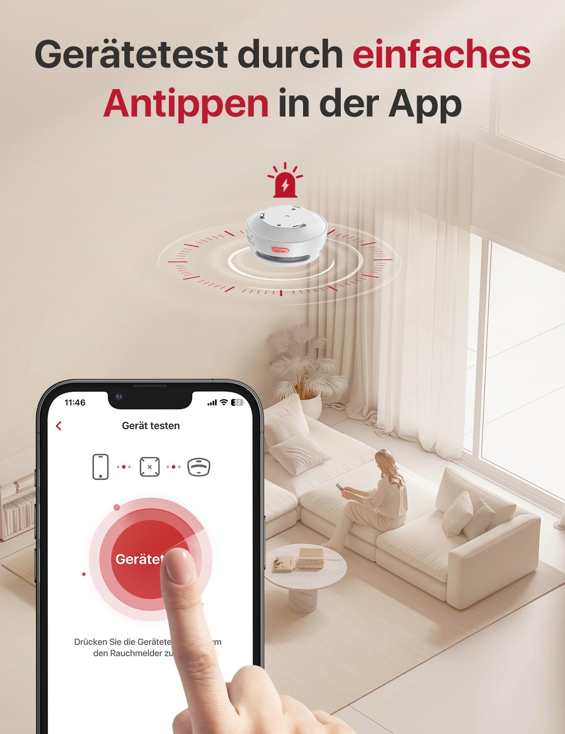 X-Sense Smart Rauchmelder XS01-M mit SBS50 Basisstation,Funkrauchmelder mit WLAN 3 Stück