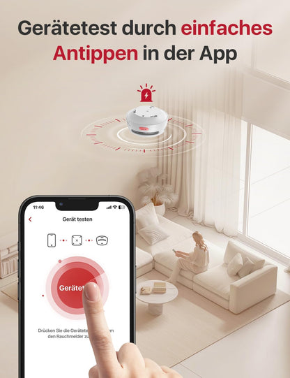 X-Sense Smart Rauchmelder XS01-M mit SBS50 Basisstation,Funkrauchmelder mit WLAN 3 Stück