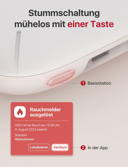 X-Sense Smart Rauchmelder XS01-M mit SBS50 Basisstation,Funkrauchmelder mit WLAN 3 Stück