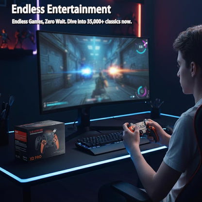 X2 Pro Retro-Spielkonsole, 4K 64GB Spielkonsole mit über 30.000 vorinstallierten Spielen