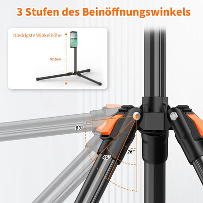 XXZU 182cm Tablet Halterung Stativ, 360° Drehbar Tabletständer Handy Stativ