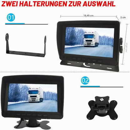 Xinyida 4Pin 17,8cm (7 Zoll) TFT LCD HD Farbmonitor mit Sonnenschutz-Halterung