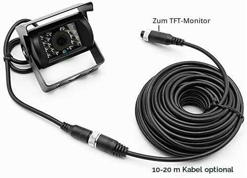 Xinyida 4Pin 17,8cm (7 Zoll) TFT LCD HD Farbmonitor mit Sonnenschutz-Halterung