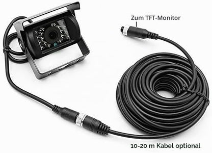 Xinyida 4Pin 17,8cm (7 Zoll) TFT LCD HD Farbmonitor mit Sonnenschutz-Halterung