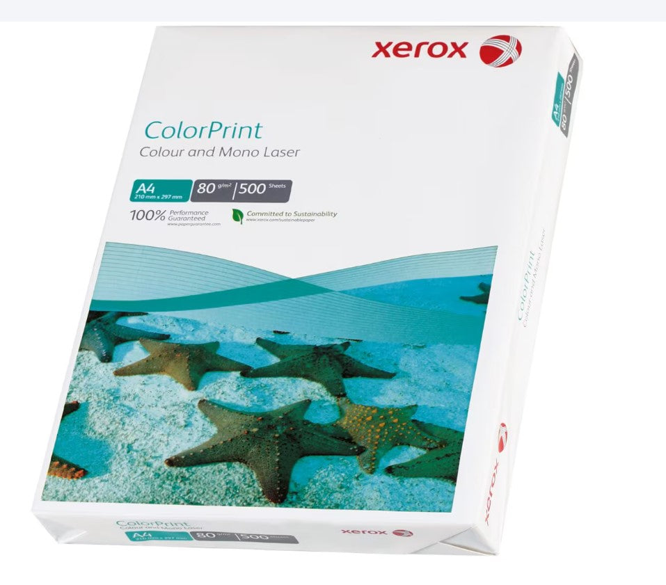 2500 x  Xerox Color Print Farblaserpapier, Kopierpapier  A4 80 g/m² 2500 blatt